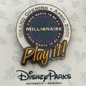 Disney Parks Who Wants to Be A Millionaire Play It Grand Opening LE Pin